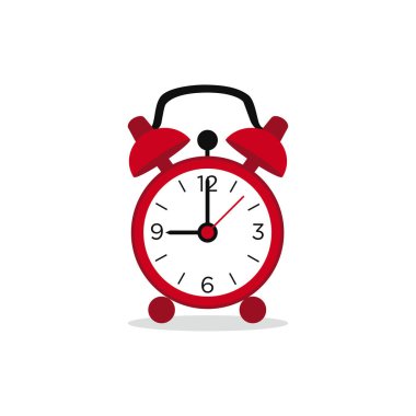 Saat 9 yönündeki kırmızı alarmın temsili çizimi. Zaman yönetimi kavramı