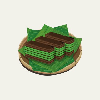 Malezya 'nın ünlü geleneksel tatlı, kek lapis Sarawak veya Sarawak katlı pastasının temsilcisi. Naneli çikolata aromalı.