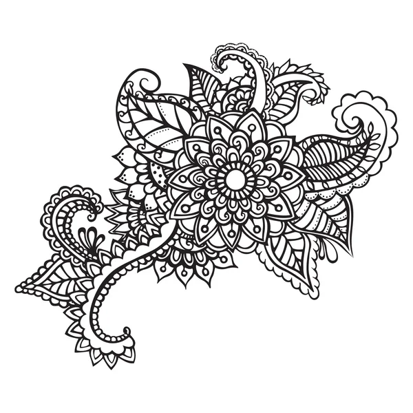 Zentangle streszczenie kwiaty. Doodle kwiat. Ilustracja wektorowa — Wektor stockowy