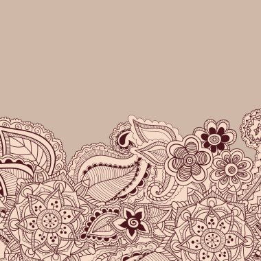 Zentangle soyut çiçek. Doodle çiçek. Vektör çizim