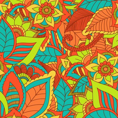 Zentangle soyut çiçek. Doodle çiçek. Vektör çizim