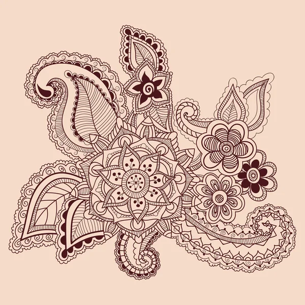 Zentangle flores abstratas. Flor de rabiscos. Ilustração vetorial — Vetor de Stock