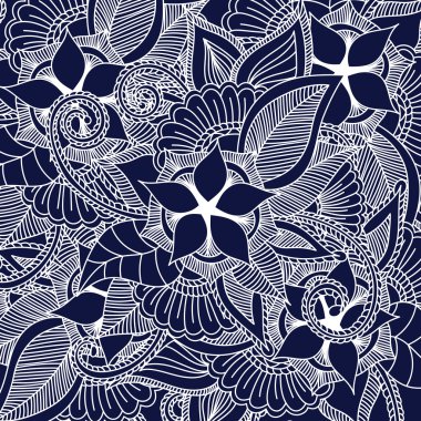 Zentangle soyut çiçek. Doodle çiçek. Vektör çizim