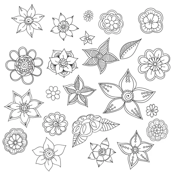 Zentangle abstract flowers. Doodle flower. Vector illustration Stock