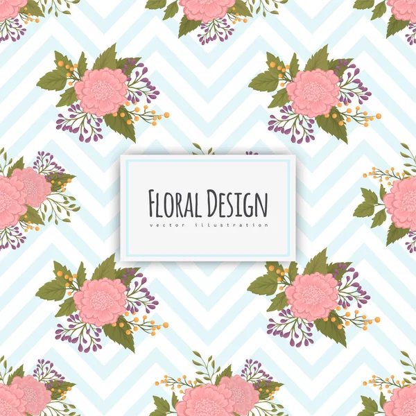 Rosa Blume Nahtloser Hintergrund — Stockvektor
