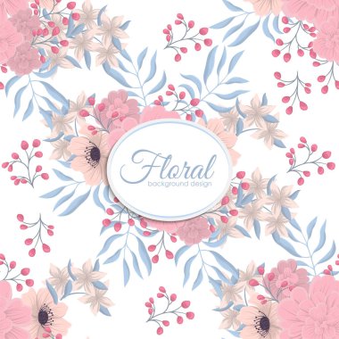 Vektördeki Kusursuz Çiçeksiz Moda. Duvar Kağıdı