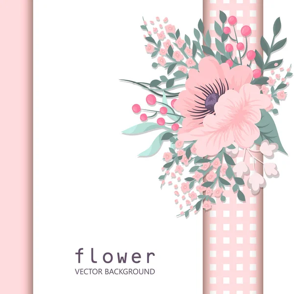 Hermoso Flor Fondo Vector Ilustración — Vector de stock