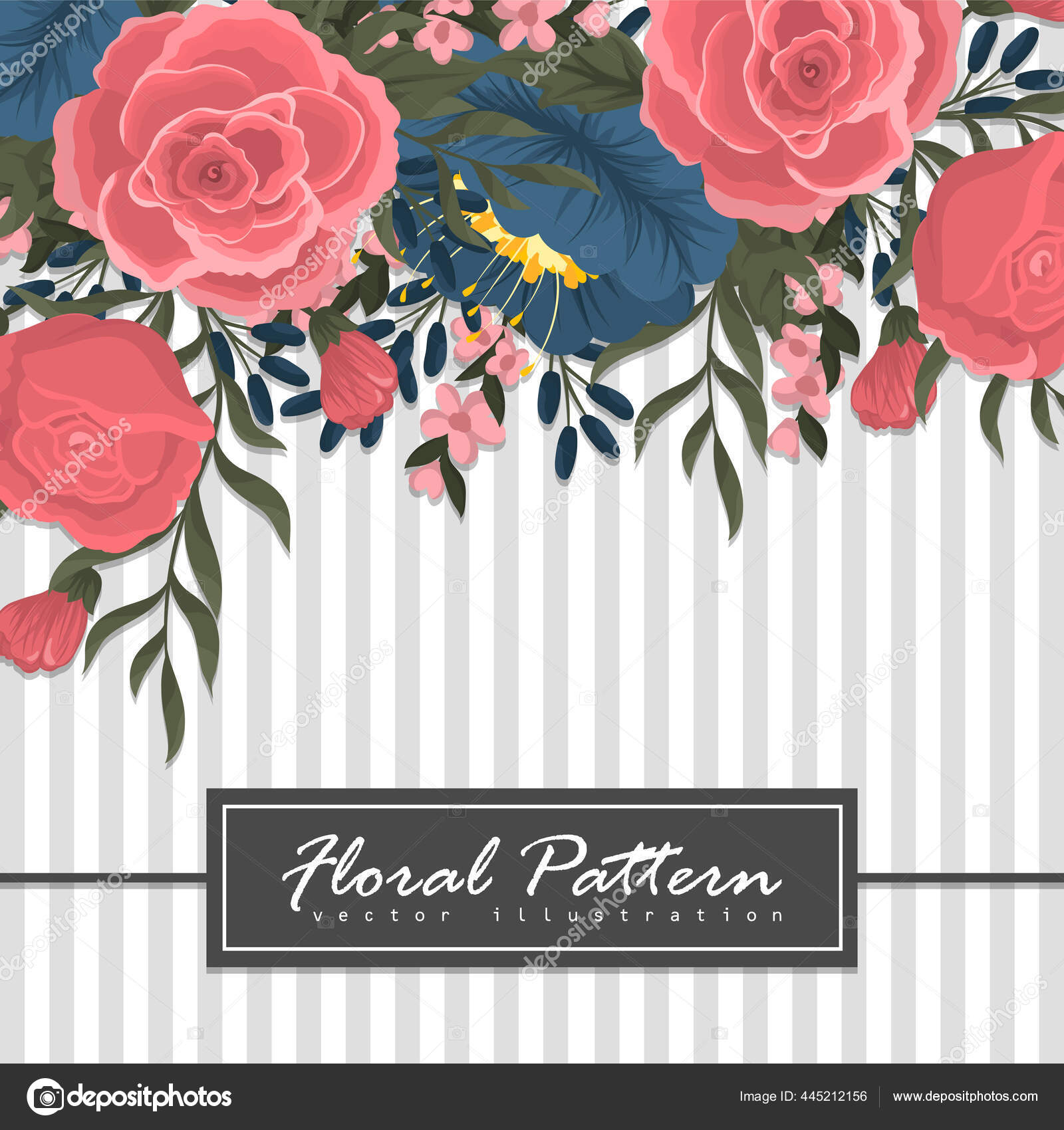 Borde Flores Adornadas Elegante Diseño Fondo Pantalla Vintage Ilustración  Vectorial Vector de stock #445212156 de ©Doodle_flower, image size:1600x1700