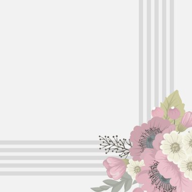 Güzel çiçek arkaplanı. Vektör illüstrasyonu