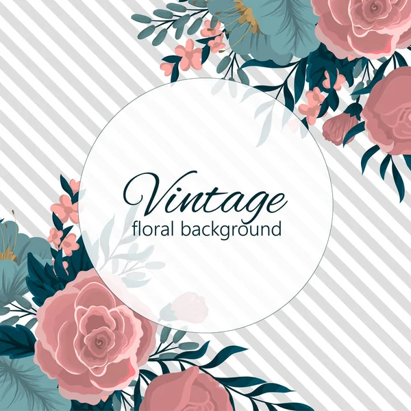 Ornate Flower Border Elegant Vintage Wallpaper Design Ilustração Vetorial — Vetor de Stock