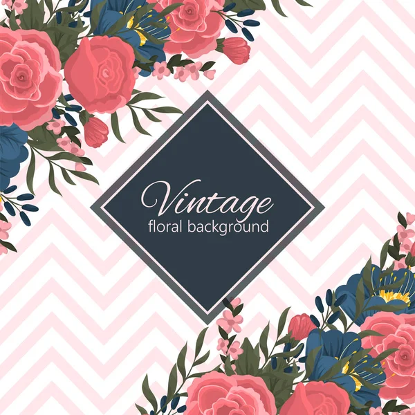 Ornate Flower Border Elegant Vintage Wallpaper Design Vector Illustration — Stock Vector