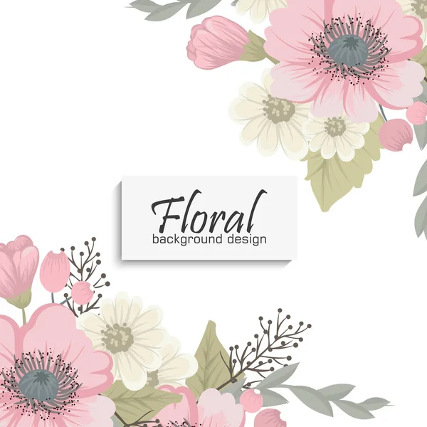 Hermoso Fondo Flores Ilustración Vectorial — Vector de stock