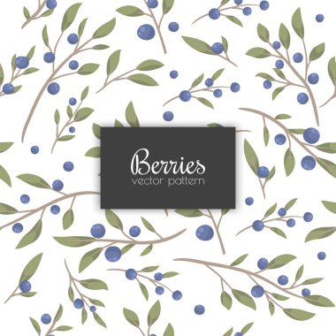 Çiçeksiz ve yapraklı şirin bir desen.