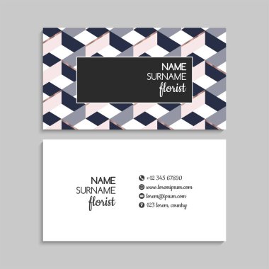 Soyut kartvizitler şablon vektör resimlemesini ayarlar