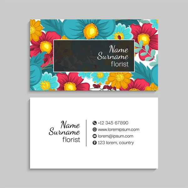 Çiçek kartvizitleri nane yeşili