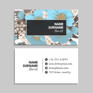 İş kartı seti. Vektör çizimi. EPS10. Soyut şablon