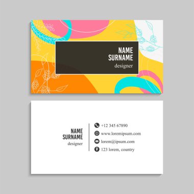 İş kartı seti. Vektör çizimi. EPS10. Soyut şablon