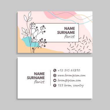 İş kartı seti. Vektör çizimi. EPS10. Soyut şablon