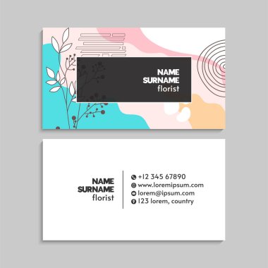 İş kartı seti. Vektör çizimi. EPS10. Soyut şablon