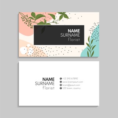 İş kartı seti. Vektör çizimi. EPS10. Soyut şablon