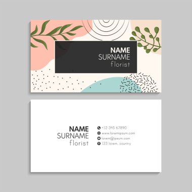 İş kartı seti. Vektör çizimi. EPS10. Soyut şablon