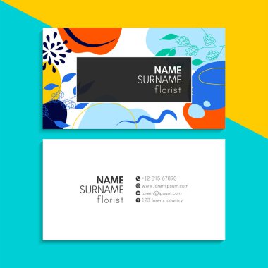 İş kartı seti. Vektör çizimi. EPS10. Soyut şablon