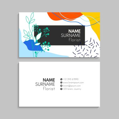 İş kartı seti. Vektör çizimi. EPS10. Soyut şablon