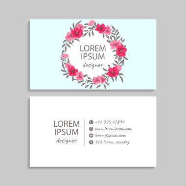 İş kartı seti. Vektör çizimi. EPS10. Soyut şablon