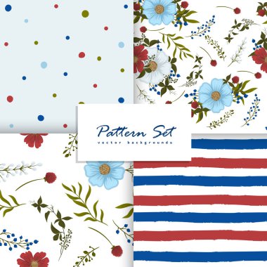 Kusursuz vektör deseni ayarlandı. Vektör