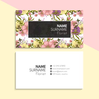 İş kartı seti. Vektör çizimi. EPS10. Soyut şablon