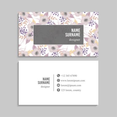 İş kartı seti. Vektör çizimi. EPS10. Soyut şablon