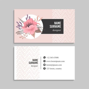 İş kartı seti. Vektör çizimi. EPS10. Soyut şablon