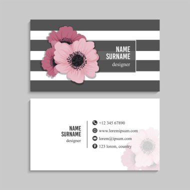 İş kartı seti. Vektör çizimi. EPS10. Soyut şablon