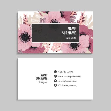 İş kartı seti. Vektör çizimi. EPS10. Soyut şablon