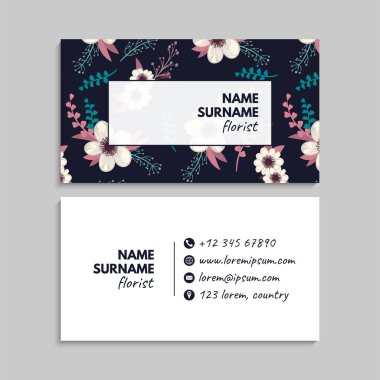 İş kartı seti. Vektör çizimi. EPS10. Soyut şablon