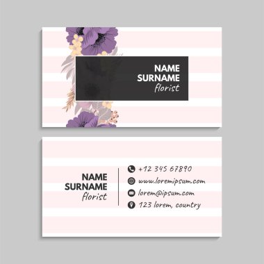 İş kartı seti. Vektör çizimi. EPS10. Soyut şablon