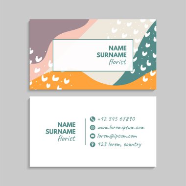 İş kartı seti. Vektör çizimi. EPS10