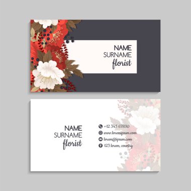 İş kartı seti. Vektör çizimi. EPS10