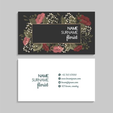 İş kartı seti. Vektör çizimi. EPS10