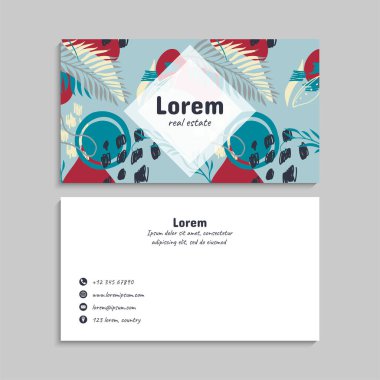 İş kartı seti. Vektör çizimi. EPS10