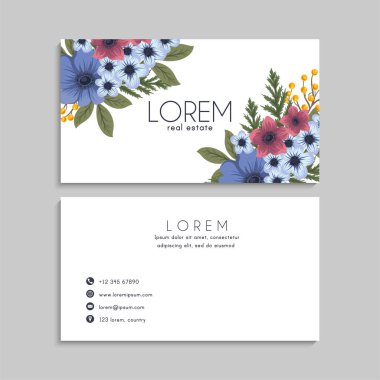 İş kartı seti. Vektör çizimi. EPS10