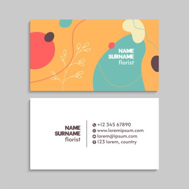 İş kartı seti. Vektör çizimi. EPS10