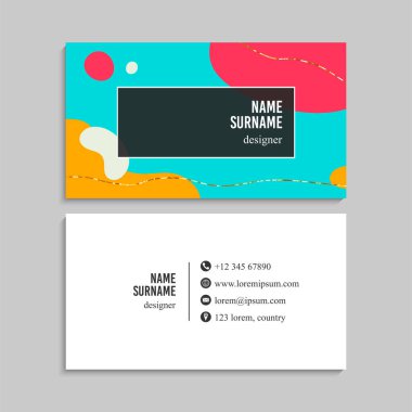 İş kartı seti. Vektör çizimi. EPS10