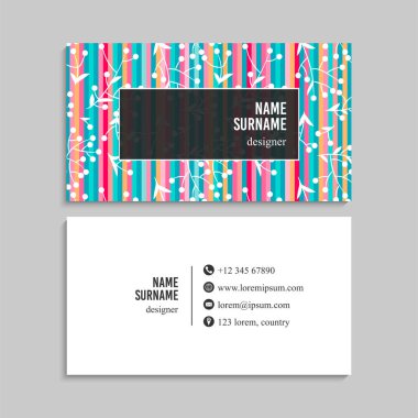 İş kartı seti. Vektör çizimi. EPS10