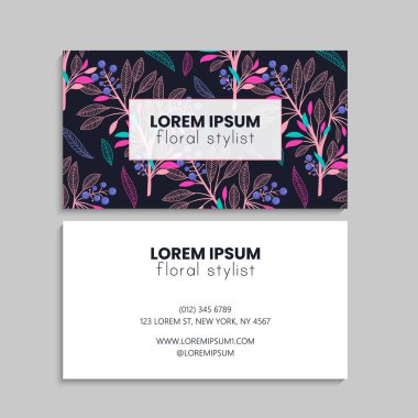 İş kartı seti. Vektör çizimi. EPS10