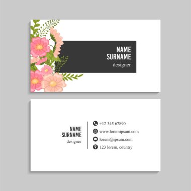 İş kartı seti. Vektör çizimi. EPS10