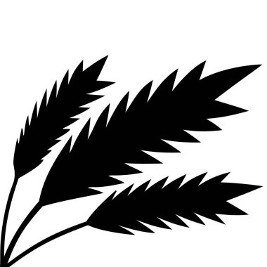 Doğadan Esinlenilmiş Tasarım İçin Şekillendirilmiş Yaprak Silueti Tropikal Botanik Simgesi