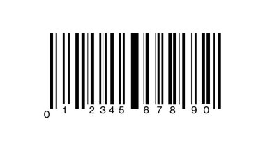 Ürün etiketlemesi için sayısal kodlu barkod resmi