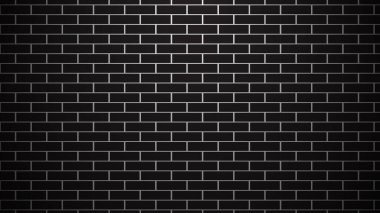 Parlak Siyah Tuğla Duvar Dokusu Arkaplanı