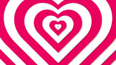 Sevgililer Günü için Hipnotik Kalp Arkaplanı Romantik Aşk Görsel Animasyon 4k